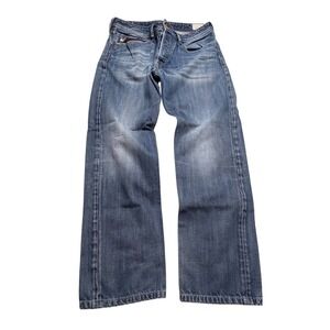 Diesel Waykee Jeans Mens 32x32 Regular Straight Blue Denim Pants button fly